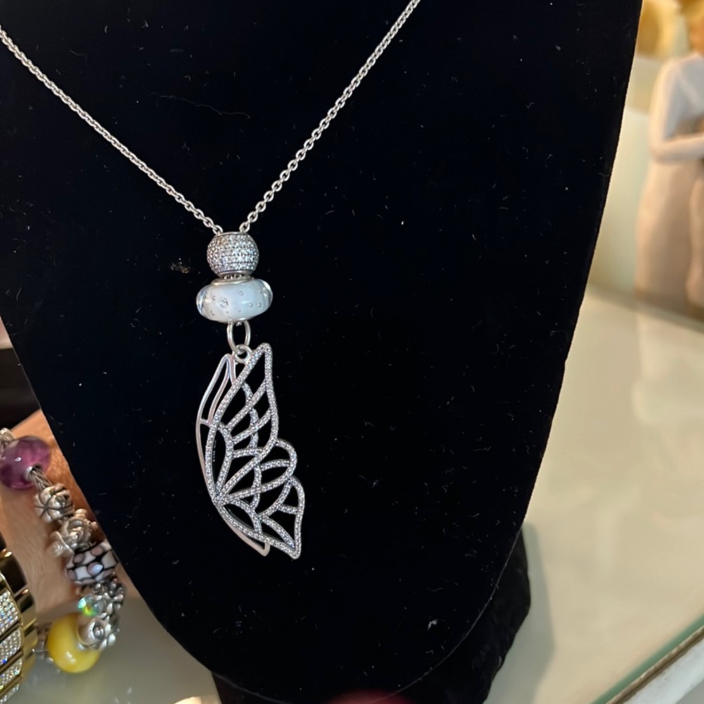 Pandora 18” chain with New Beginning Pendant and charms